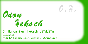 odon heksch business card